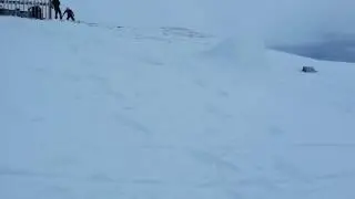 Yad Moss snowboard jumps.