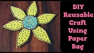 Waste Cloth Bag Crafts/Creative Reusable Flower Making/Fabric Bag Craft Ideas/Best Out of Waste