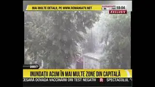 Furtuna de cod portocaliu. Inundatii in mai multe zone din capitala
