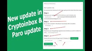New update in Cryptoinbox & Paro update