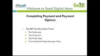 Completing Payment and Payment Options - Seed Digital Menu