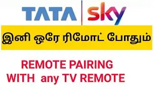how to pair tata sky Remote with any TV Remote in tamil