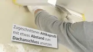 Sto-Attikaprofil - Anschluss Fassade / Dach