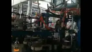 Extra white flint glass material bottles production video