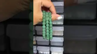 Making a green aventurine bracelet 💚🍀