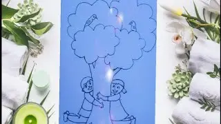 Safe tree Drawing with Daily Art Work /drawing tutorial step by step.