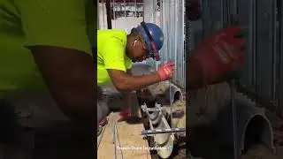 8&rdquo; wide Trench Drain Installation with Rebar