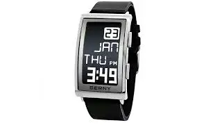 #Electronic Digital Watch for Men Fitness Ink Wristwatch Stainless Steel Case Leather Strap 3ATM Wa
