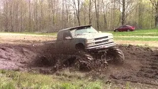 Blue Chevy Mudding At Country Boys Mud Bog Spring 2016
