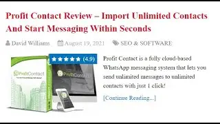 Profit Contact Review & DEMO Video