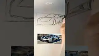 Quick Sketch of Pagani Huayra #youtube #shorts #art