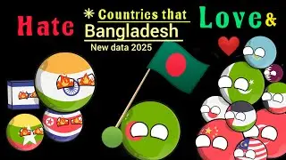 Countries that love and hate Bangladesh #bangladesh #pakistan #india #russia #usacountryball