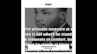 Leadership Quotes by MLK Jr. #leadershipquotes #twt