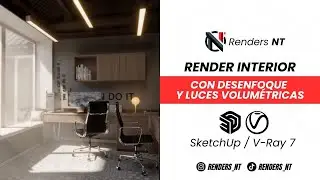 Crea este incre&iacute;ble RENDER REALISTA con desenfoque y luces volum&eacute;tricas en VRAY para SKETCHUP
