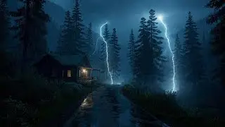 Deep Thunderstorm & Forest Rain &ndash; Calm Your Nervous System, Fall Asleep Fast (Dark Screen)