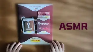 Abriendo sobres y llenando el álbum del mundial de Qatar 2022 | ASMR español