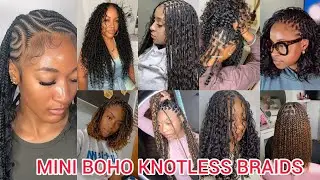 2026 Trendy Mini Boho braids hairstyles | Boho knotless box braids styles| boho braid