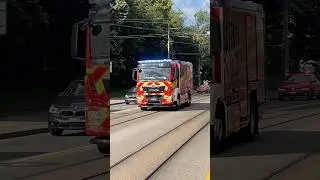 Swiss fire truck responding 🚨🇨🇭