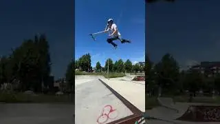 Heel kickless whip on a scooter!! #scootering #scootertricks #skatepark #fyp #fy #banger #scootlife