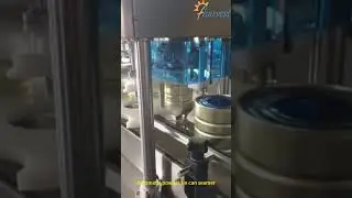 Fully automatic protein powder metal canister sealing machine, auto servo tin can closer crimper