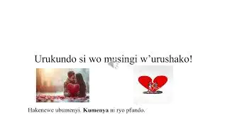 Urukundo si wo musingi w&rsquo;urushako! [Part 1] (1 Mutarama 2026)