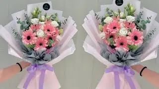 Flower Bouquet Making | Floristry Tutorial | Guldasta Banane ka Tarika | DIY Bouquet Flower