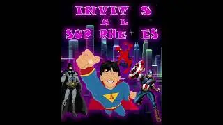 Personalized video invitation at Birthday in style superhero