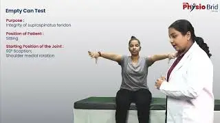 Clinical Assessment &ndash; Empty Can Test (Special Test of Shoulder)