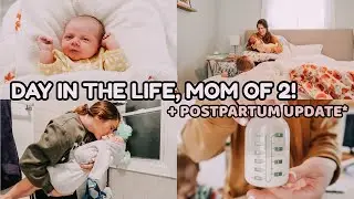 DAY IN THE LIFE, NEW MOM OF 2 + POSTPARTUM UPDATE | Emma Donaldson