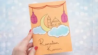 Ramadan Mubarak greeting card ✨| Easy card for Ramadan