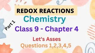CLASS 9|CHEMISTRY |CHAPTER 4|REDOX RECTIONS|LETS ASSES|PART 1