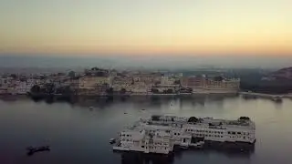 4K UHD aerial view drone lake pichola View of amber fort in jaipur india Free Stocks video #4kvideo