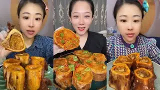 Asmr mukbang eating bone marrow - full 2 hours long - alice food #431