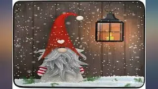 ZOEO Stylish Shower Curtain Set Christmas Folklore Elves Cute Gnome Polyester review