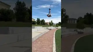 MASSIVE FRONTFLIP GAP ON POGO #pogo #xpogo #pogostick #shorts #shortsviral #extremesports #sports