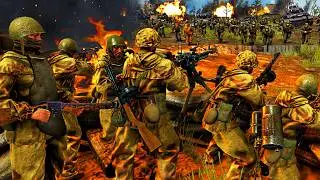 Can 300 Red Army Hold SIEGE vs 6,000 GERMAN ARMY Invasion?! - Gates of Hell: Base Building