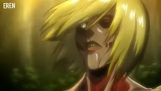 The attack titan vs Female titan [Eng  dub] 1/21 [4k 60p] attack on titan