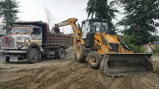 Escorts Dozer Amazing Work on Sandy Place - Escorts Dozer Loading Gravel in Dump Truck