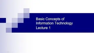 Computer Essentials  First Year, Lec 1