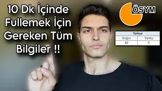 TYT Türkçe 40/40 İçin BOŞA Çalışma !! Bunu İzle Yeter.