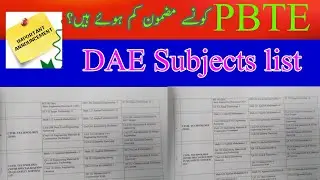 Technical Education | DAE Final Subjects