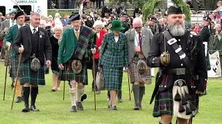 Military guard of honour for arrival of 100 year old Chieftain to Ballater Highland Games in 2019