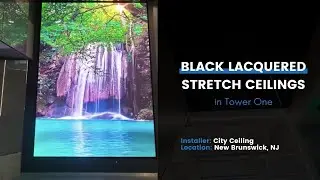 Two black lacquered stretch ceilings in Tower One (New Brunswick, NJ)