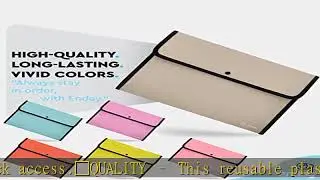 Square Flap Document Holder Grey, Expanding File Folder, A4 Letter Size Reusable Filling Envelopes,