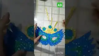 Glitter sheet peacock face mask#viralvideo #diy #subscribenow #shortsyoutube