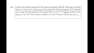 A cube of unit volume , jee advance physics 2025 paper 1