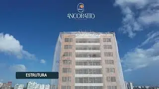 Ancoratto Jaguaribe: acabamentos em ascens&atilde;o | Acompanhamento de obra com drone - Fev/2024