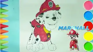 Coloring Brave Marshall &ndash; The Great Fire Pup from Paw Patrol! 🔥🐶