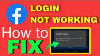 Facebook login problem | Facebook login not Working| Facebook unable to log in issue