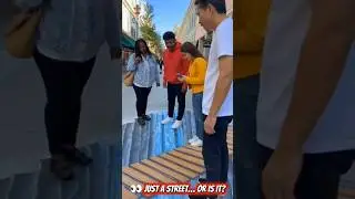 It looks like a deadly drop ❄️but it&rsquo;s just a mind-blowing optical illusion 😳 #3dillusion #global